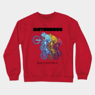 Vintage Motocross Grip N Rip Crewneck Sweatshirt